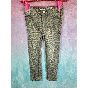 Baby Gap 1969 Mini Skinny Jeans 5T Gray Black Leopard Print Girls' Denim Pants